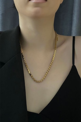 Chavin Gold Parlak Halep Zincir Bayan Kolye Ev05sr Altın