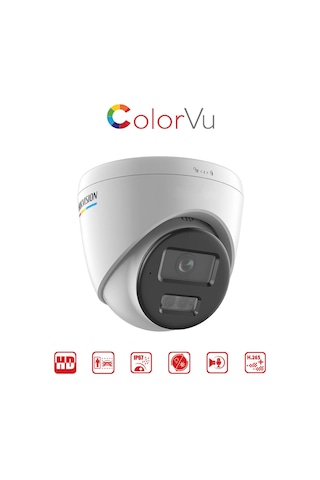 Ds-2cd1327g2h-lıuf - 2 Mp Colorvu + Smart Hybrid Light Dome Network Kamera