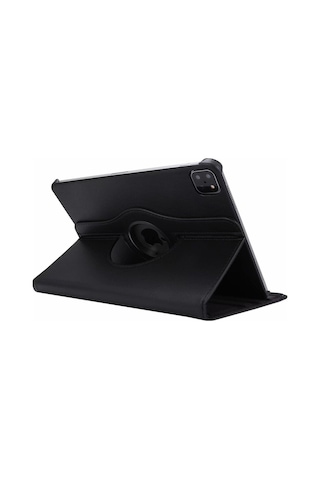 Apple Uyumlu iPad, Pro 4. Nesil M2 2022 11 Inç 360 Dönebilen Uyku Modlu Standlı Pu Deri Kapaklı Kılıf Kılıf