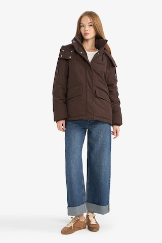 Defacto Regular Fit Kapüşonlu Kadife Mont F2824ax25wnbn530 Kahve-bn530