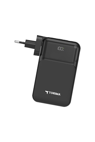 Torima TRM-1027 20000 mAh Hızlı Şarj Dijital Göstergeli Powerbank Siyah