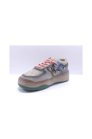 Guja 25k328 Kadın Sneaker Kalın Taban Spor Ayakkabı Bej Siyah