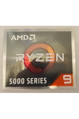 AMD RYZEN 9 Sticker Etiket 5000 Series D145