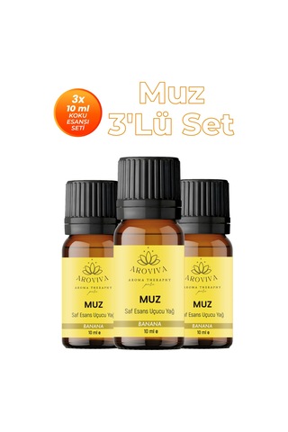 Muz 3'lü Oda Kokusu Seti - Kremalı & Besleyici 3x10ml Muz