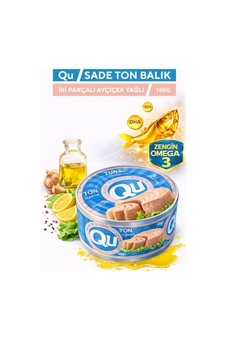 Qu Acılı Ton Balığı 160 G + Qu Sade Ton Balığı 160 G