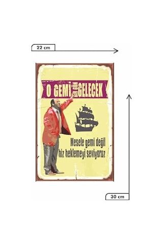 O Gemi Bir Gün Gelecek Retro Vintage Ahşap Mdf Tablo Drtr0097