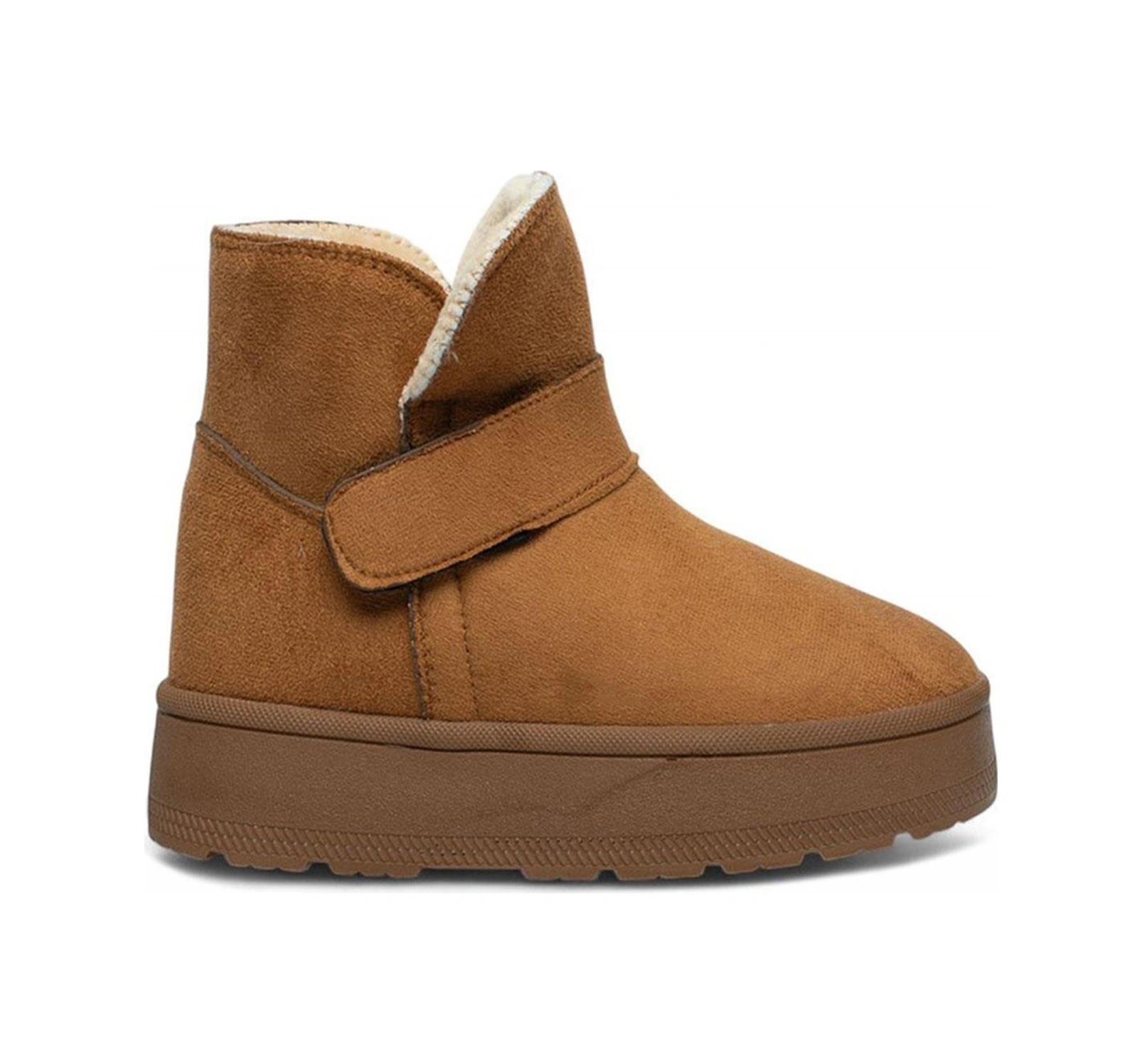 Celira Gls Taba İçi Kürklü Nubuk Kadın Bot & Bootie Taba
