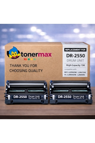 Brother Dr-2550 Muadil Drum Ünitesi 2'li Paket / Hl-l2461dn / Mfc-l2806dw / Mfc-l2861dw / Mfc-l2886dw