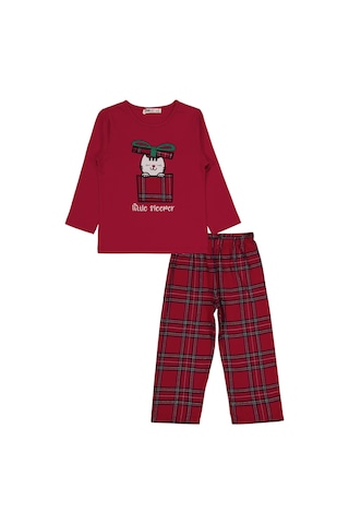 Civil Girls Little Sleeper Nakışlı 2-5 Yaş Pijama Takımı - Bordo
