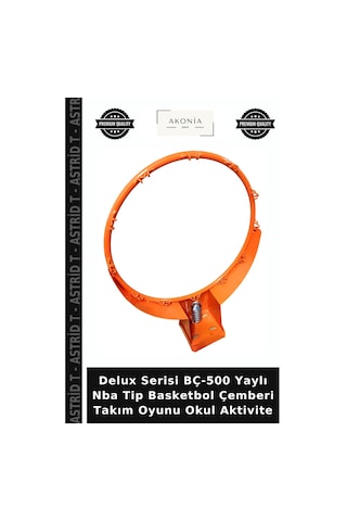 Delux Serisi Bç-500 Yaylı Nba Tip Basketbol Çemberi Takım Oyunu Okul Aktivite