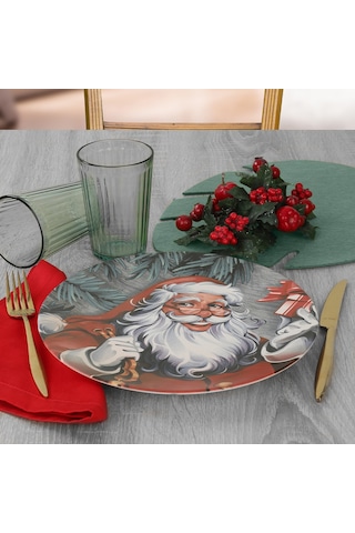 Keramika Noel Baba Servis Tabağı 26 Cm - 17979