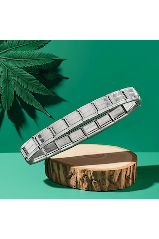 Çelik Bileklik İtalyan Charm Model Unisex Erkek Kadın 3 Mm 18 Cm Gümüş Silver Gümüş