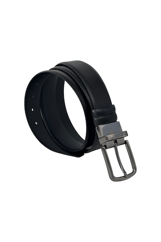Süzer Deri Lacivert Ve Siyah Hakiki Deri Çift Taraflı Dönerli Tokalı 3.5 Cm.lik Klasik Kemer