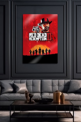 Metal Baskı Parlak Duvar Tablosu - Rdr2 - Red Dead Redemption 2, Oyun