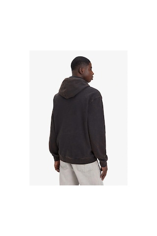 Levi's Erkek Oversize Kapüşonlu Sweatshirt - Vintage Stil - Günlük Kullanım Siyah