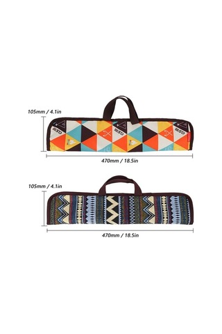 Besthome1 5'li Kamp Fork Seti - Ahşap Saplı Isı Yalıtım - 2cr13 Çelik - Taşınabilir Depo Çantası, Çok Renkli Çok Renkli