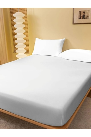 Totem Ranforce Pamuklu Gri Yastık Kılıflı Lastikli Çarşaf Takımı