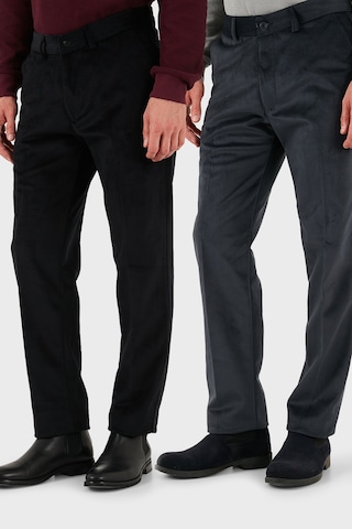 Buratti Normal Bel Regular Fit Düz Paça 2'Li Paket Erkek Kadife Pantolon 645Merlins2 Antrasit-Siyah