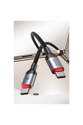 Yesido Ca185 1.2m 240w Type-c To Type-c Pd Hızlı Şarj Kablosu - Siyah 240w Type-c Kablo