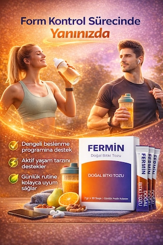 Fermin Kilo Kontrolüne Destek Doğal Bitkisel Toz 7gr X 30 Adet