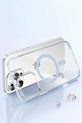 Joko Apple İphone 16 Pro Uyumlu Move Taşlı Magsafe Kapak - Lila
