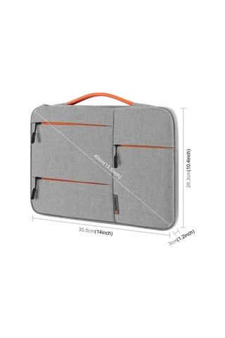 Yunboo 14 Su Geçirmez İş Laptop Çantası - Çok Katmanlı Koruma, Pu Sap, Siyah/gri/lacivert Laptop Çantası Laptop Çantası