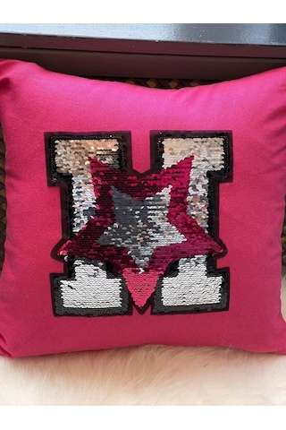 Yıldız Pul Payetli Kırlent Yastık Kılıfı 40x40 Renkli