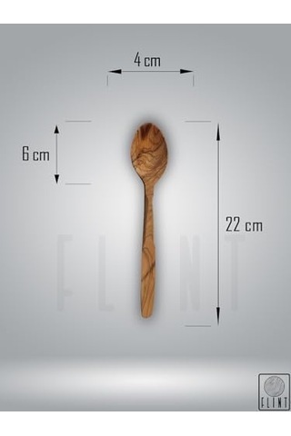 El Yapımı Zeytin Ağacı Tahta Kaşık 22 Cm Doğal Ahşap Mutfak Kaşığı Dayanıklı Servis Ve Yemek Kaşığı