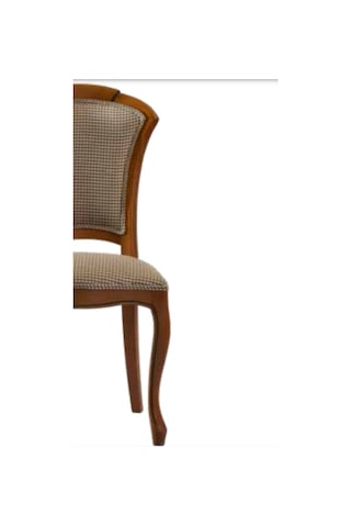 Bengimobilya Sandalye Zus025 Oval Sırtlık Model Kayın Çizgili Ayak Kareli Dese