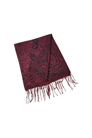 Mim Eşarp Kalın Kışlık Paşmina Şal 75x190 Cm Bordo