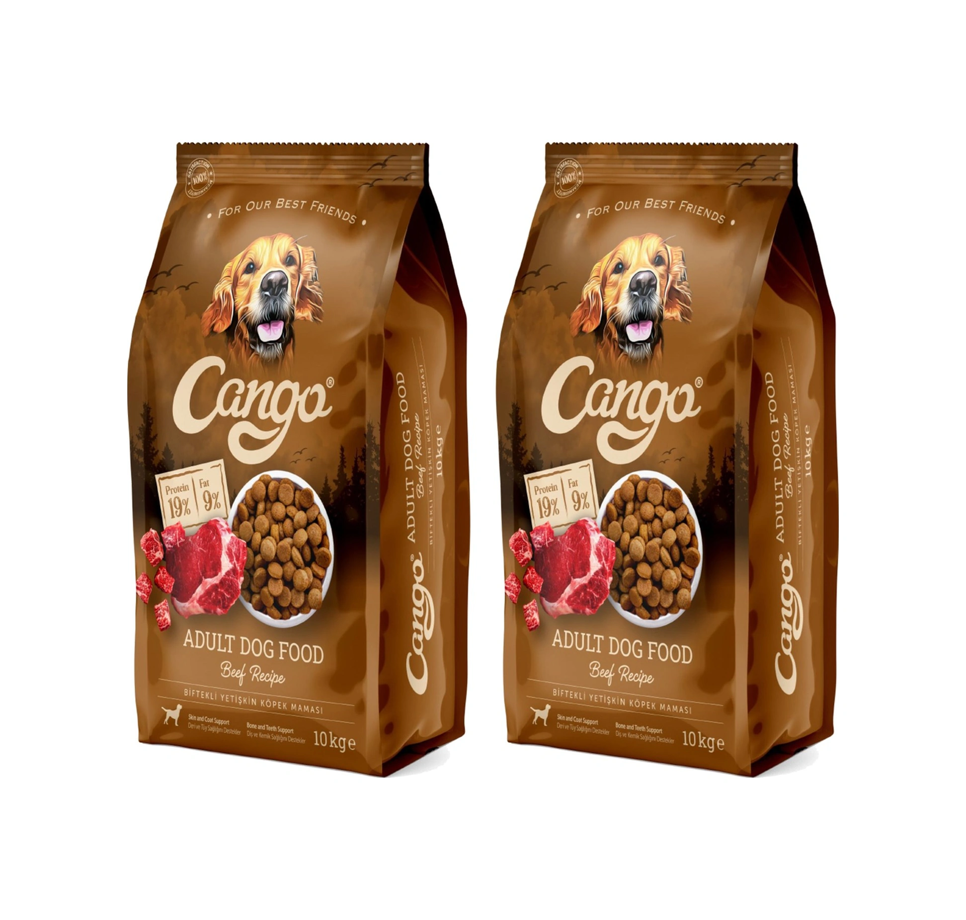 Cango Yetişkin Köpek Maması Etli Biftekli 2 x 10 KG