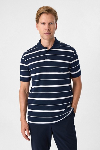Back And Bond Regular Fit Lacivert Düğmeli Polo Yaka Tişört