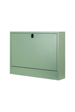 Alfafonet Ziglat 500 Duvar Tipi Laptop Dolabı 700x150x500 Mm Yeşil 70 Kg Taşıma Kapasiteli Kilitli Metal Dolap