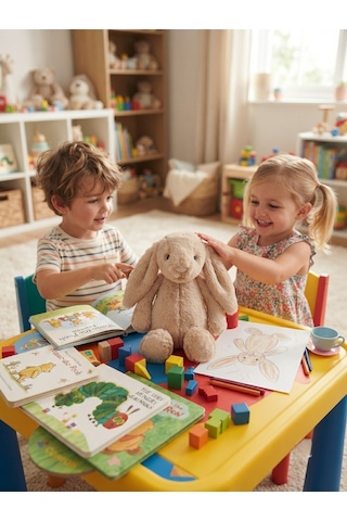 Peluş Tavşan-uyku Arkadaşım-50 Cm Bej