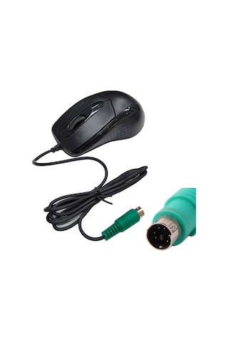 Ps/2 Optik Kablolu Mouse Pc İçin Eski Yuvarlak Girişli Ps2 Mouse 001