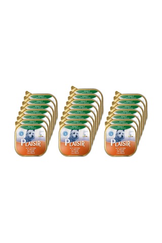 Plaisir Tavuk Etli Pate Konserve Yetişkin Köpek Maması 22 x 150 G
