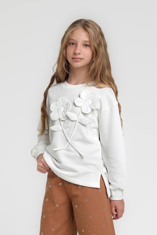 Xo Kids Kız Çocuk Sweatşirt 5-9 Yaş 36076 Beyaz