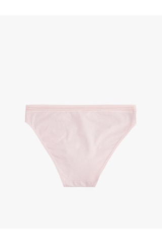 Koton Lastik Detaylı Rahat Kalıp Pamuklu Brief Külot Pembe 6slk30049mk Gül
