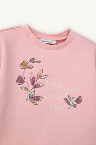 Defacto Fırfır Detaylı Çiçekli Sweatshırt Kız Bebek G8046A526SP