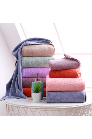 Konesam Yeşil Koral Fleece Banyo Havlusu 70x140cm - Yumuşak, Yüksek Yoğunluklu, Çok Amaçlı Ve Dayanıklı Diğer