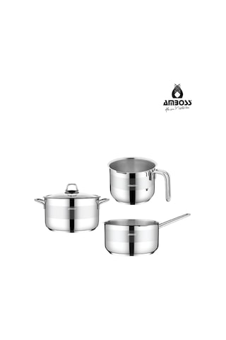 Amboss Luna 4 Parça Tencere Sütlük Sosluk Seti
