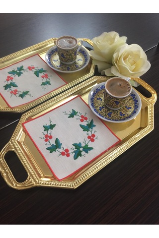 2 Adet Kokina Çiçeği Kokteyl Peçete,kahve Yanı Sunum Peçetesi