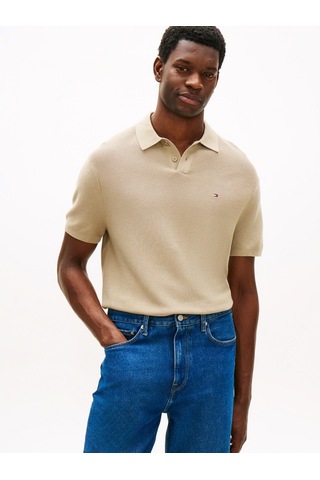 Tommy Hilfiger Cool Touch Structure Ss Polo Erkek Yeşil Sweatshirt - Mw0mw42795