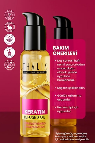 Thalıa Saç Bakım Yağı Keratın 100 Ml