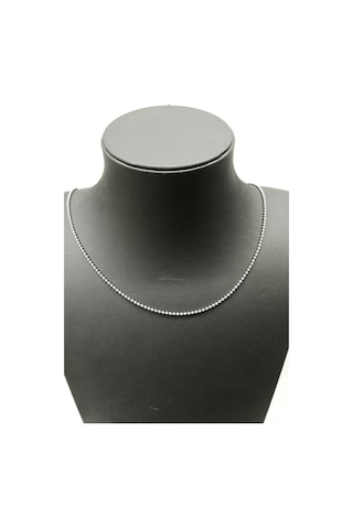 Silver Unisex Top Tırnak Makası 1,9 Mm Rodyum Kaplama Gümüş Kolye