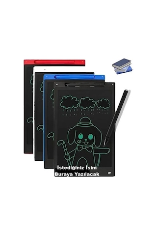 Kumbara Kişiye Özel Kitap Ve Çocuk Yazı Ve Çizim Tableti Hediye Gri - Siyah