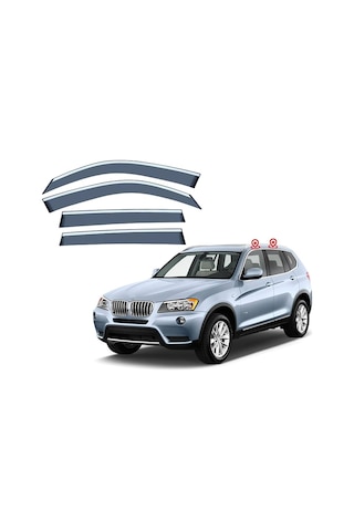 Bmw X3 F25 2011 2017 Kromlu Cam Rüzgarlığı İthal