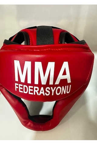 Mma Yanaklı Kask Kırmızı - Mavi