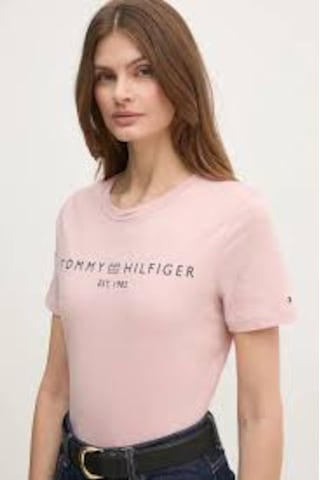 Tommyhilfiger Organik Pamuk Bayan T-shirt Pembe - Pudra