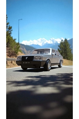 Nostaljik Metal Çek Bırak Gri Tofaş Şahin Araba Kapılar Açılır Diğer